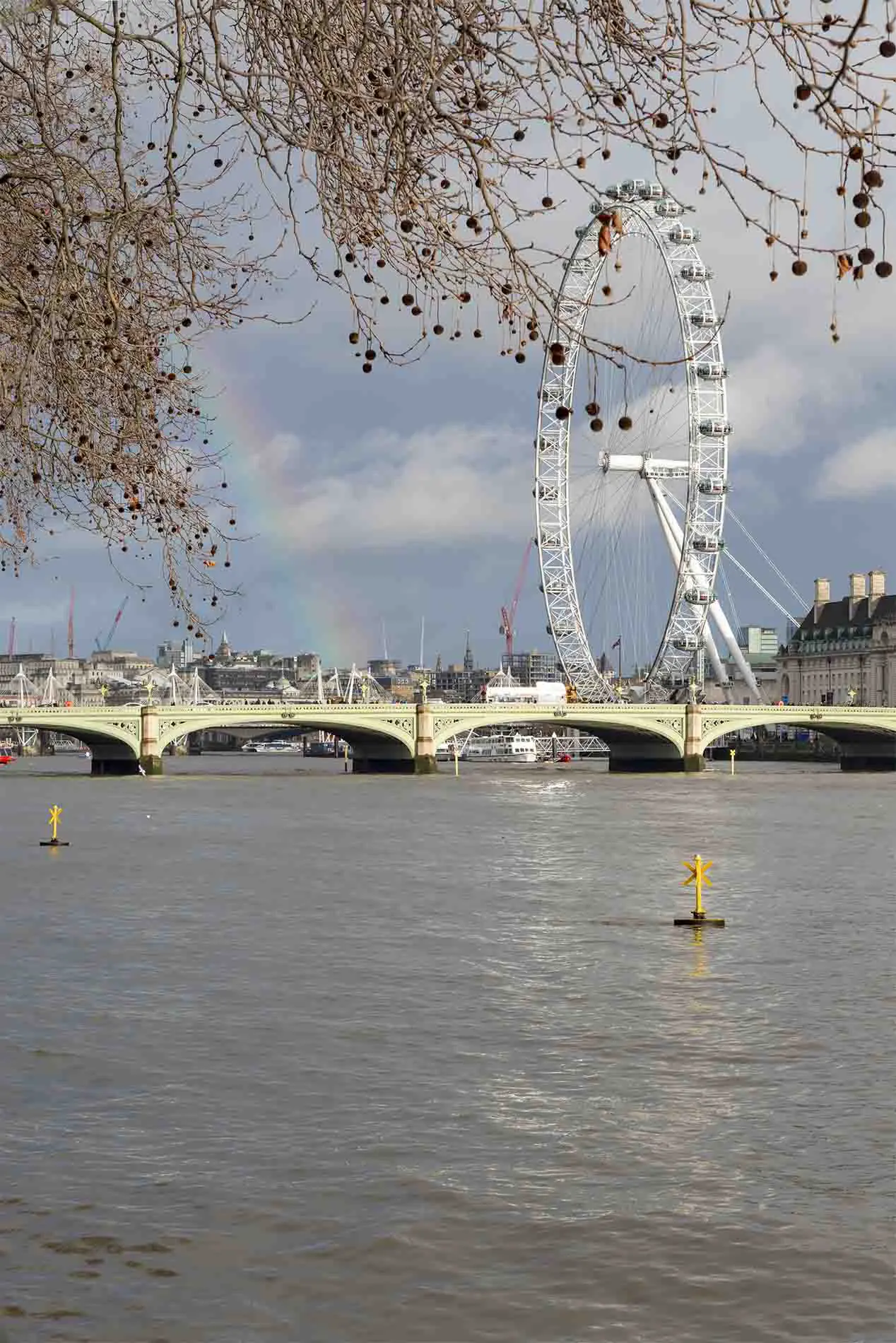 Rainbow Over Thames River