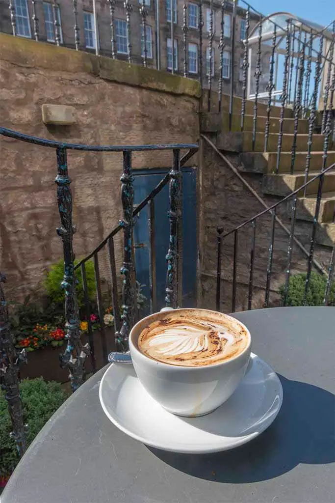 Mindful Cappuccino in Old Town Edinburgh