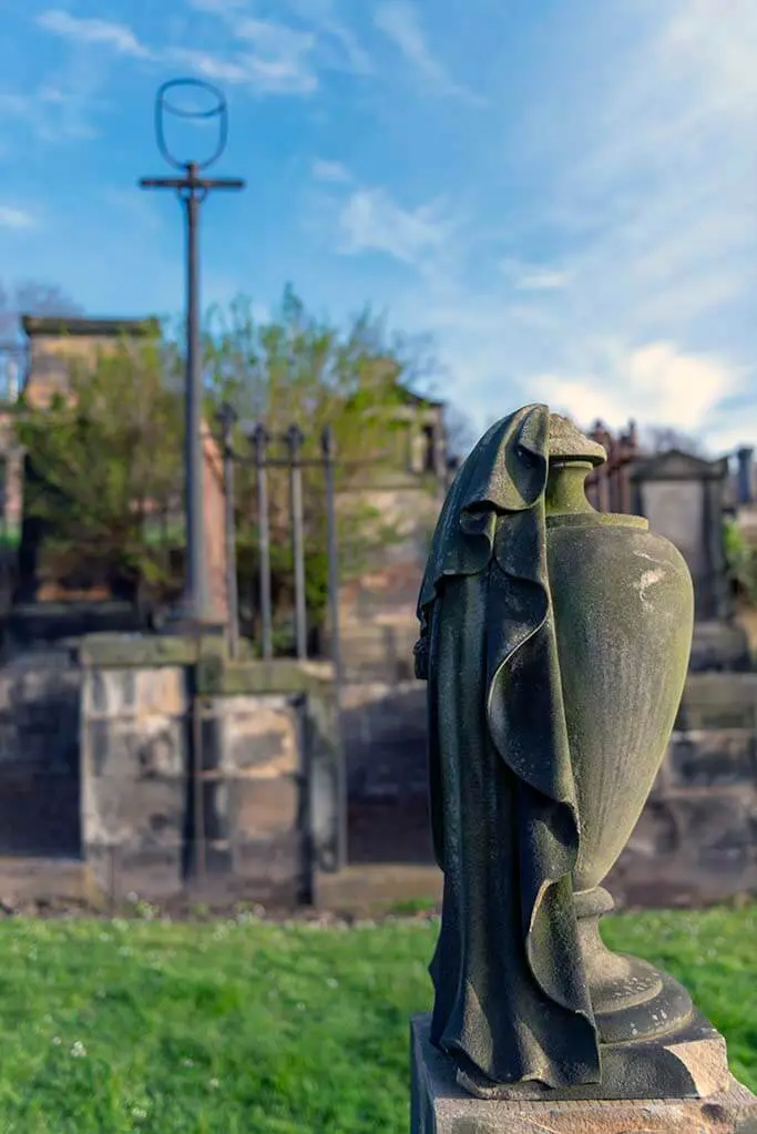 Statue New Calton Burial Ground Edinburgh