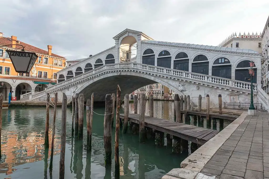 The Rialto Bridge After Lockdown With No Tourists