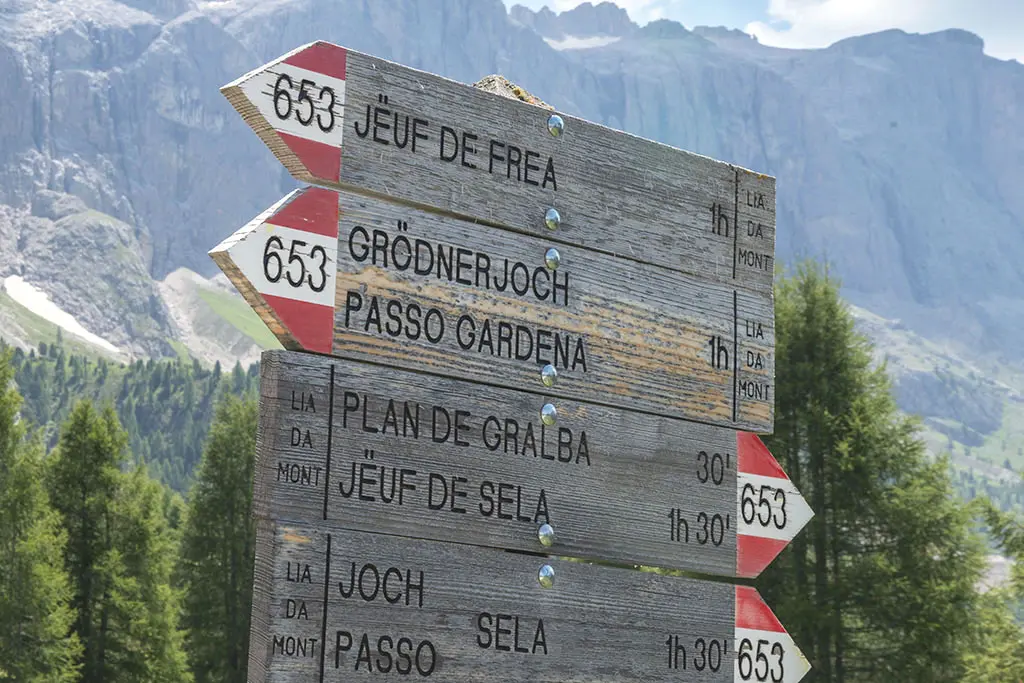 Dolomites Trail SIgns